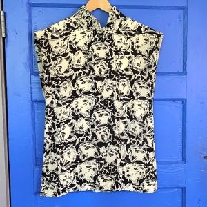 Philosophy Di Lorenzo Serafini 100% Silk cat blouse with bow tunic